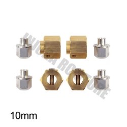 INJORA messing hex-verbreders 12 mm +10 mm (4 stuks)