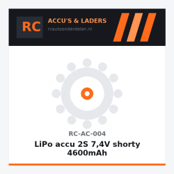 LiPo accu 2S 7,4V shorty 4600mAh