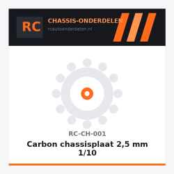 Carbon chassisplaat 2,5 mm 1/10
